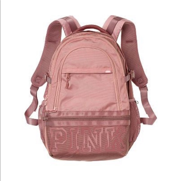 NWT Victoria’s Secret PINK Collegiate Backpack School Book Bag Rose Pink